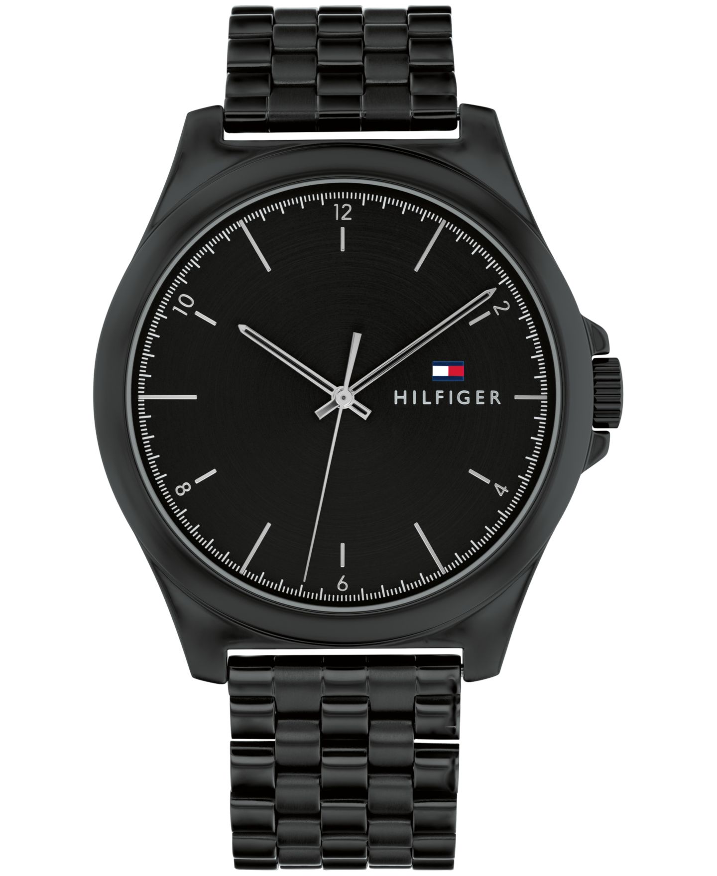 Мужские часы Tommy Hilfiger Quartz Black Stainless Steel Watch 42mm — фото 1