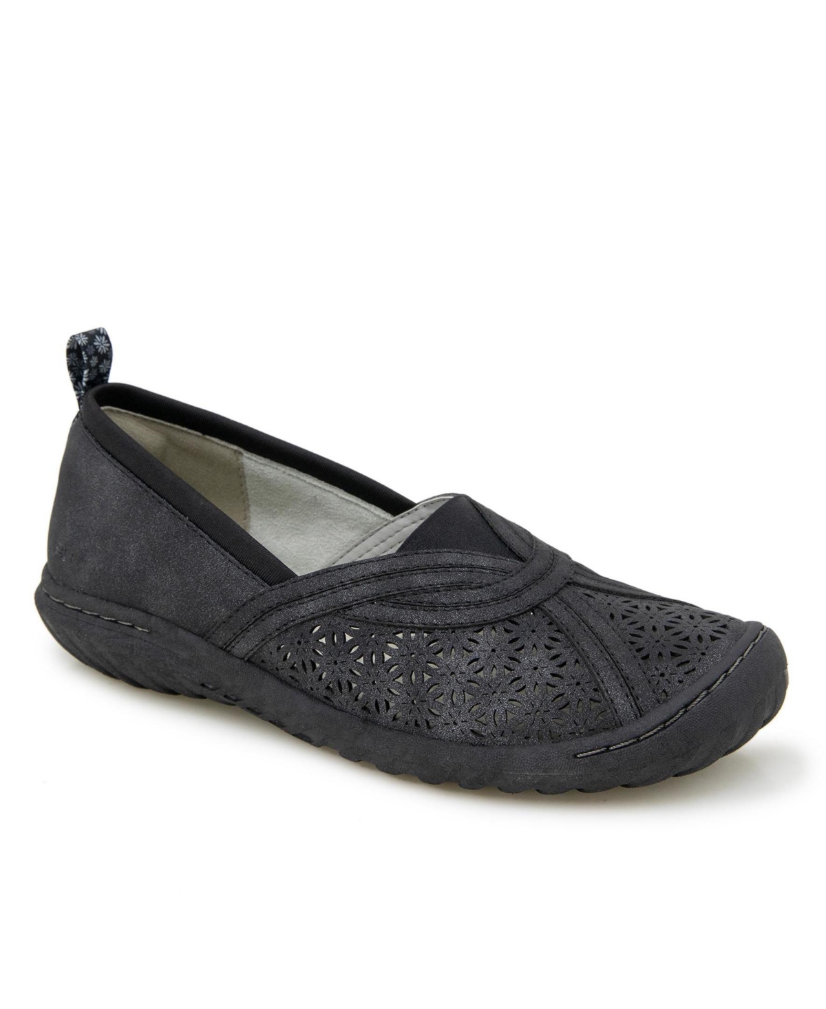 Shop Jbu Women's Florida Slip-on Flat Shoe In Black Shimmer