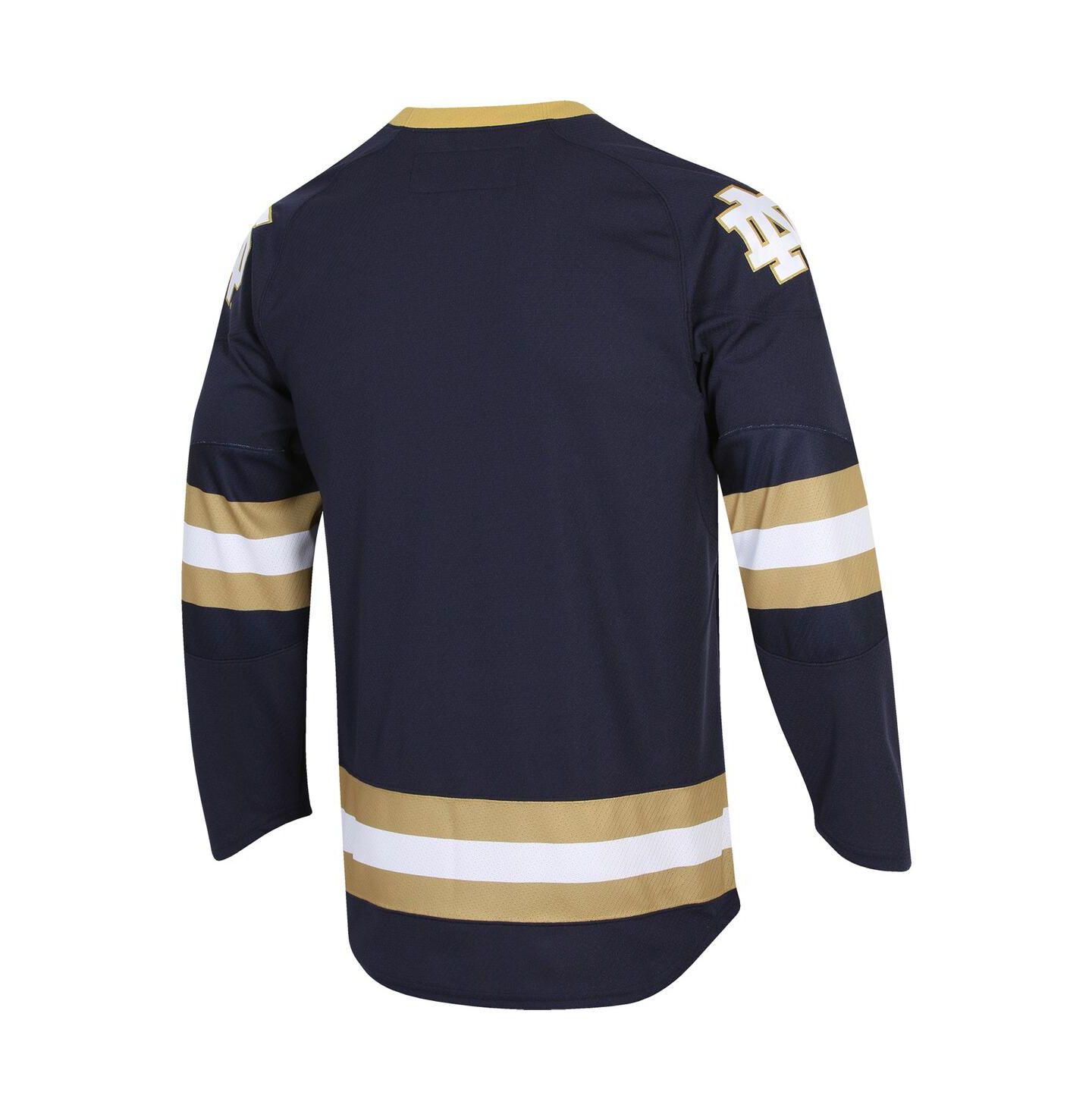 Мужской топ Under Armour Notre Dame Fighting Irish UA Replica Hockey Jersey, цвет: Тёмно-синий — фото 2