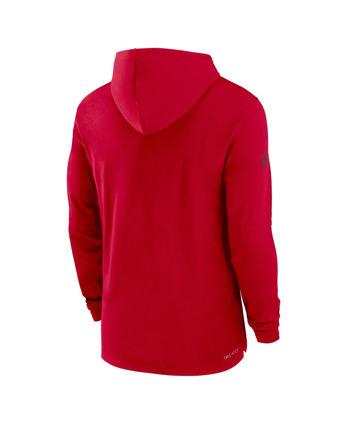 Men's NikeTampa Bay Buccaneers Sideline Performance Long Sleeve Hoodie T-shirt - Red