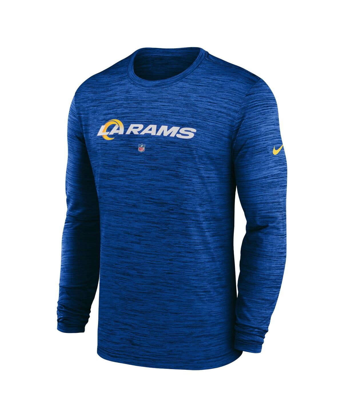 Men's NikeLos Angeles Rams Sideline Team Velocity Performance Long Sleeve T-shirt - Royal
