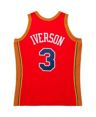 Mitchell & Ness Men's Allen Iverson Red Philadelphia 76ers