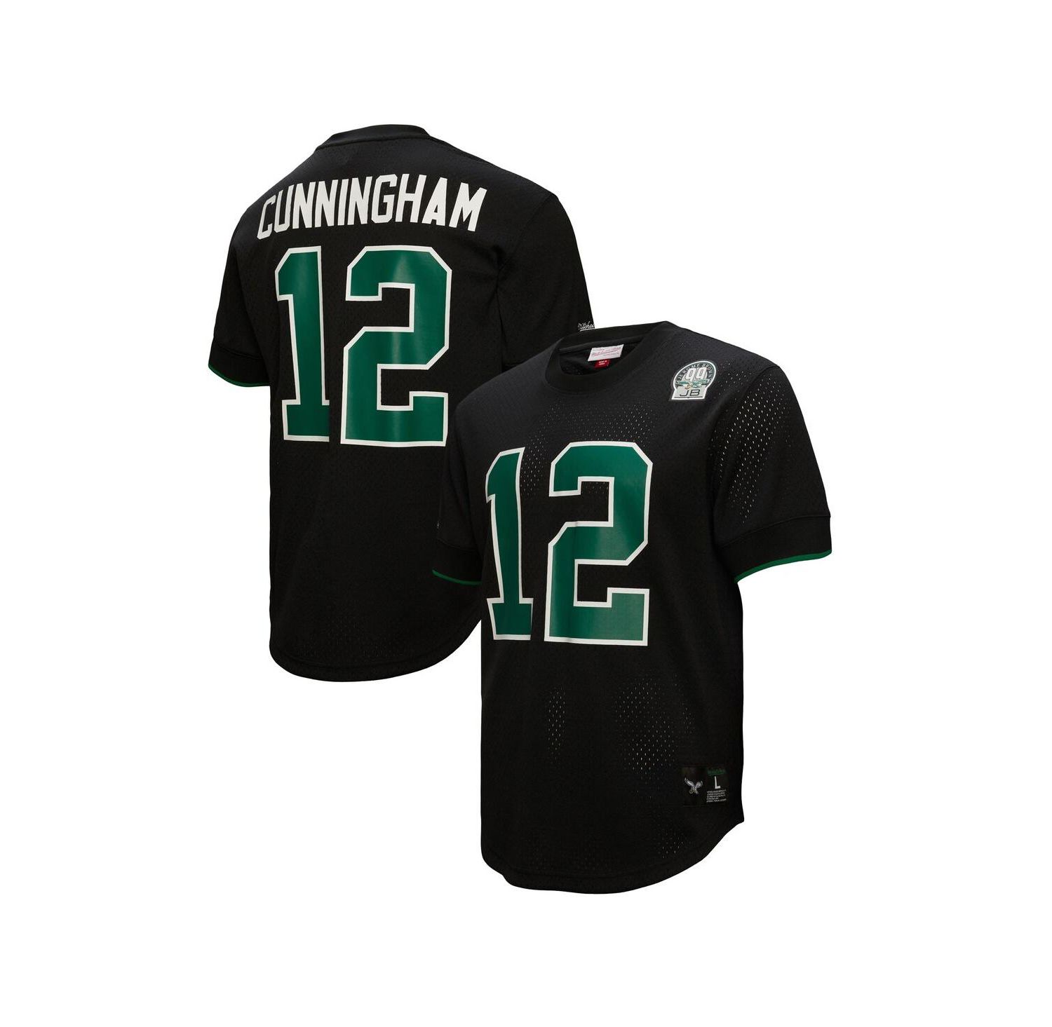 Men's Randall Cunningham Black Philadelphia Eagles Retired Player Name & Number Mesh Top