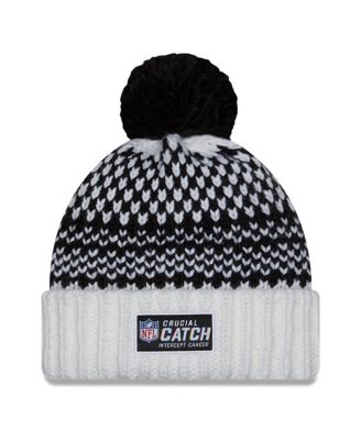 Women's Black, White Dallas Cowboys 2023 NFL Crucial Catch Cuffed Pom Knit Hat