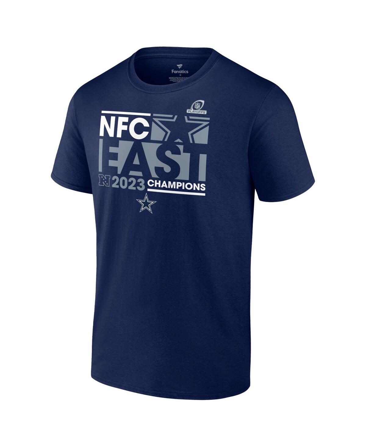 Fanatics Branded  Navy Dallas Cowboys 2023 Nfc East Division Champions Conquer T-shirt In Navy
