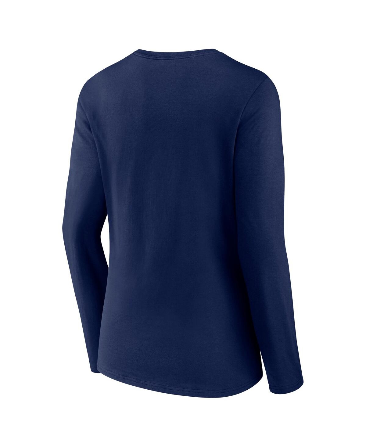 Women's FanaticsDallas Cowboys 2023 Nfc East Division Champions Conquer Long Sleeve V-Neck T-shirt - Navy