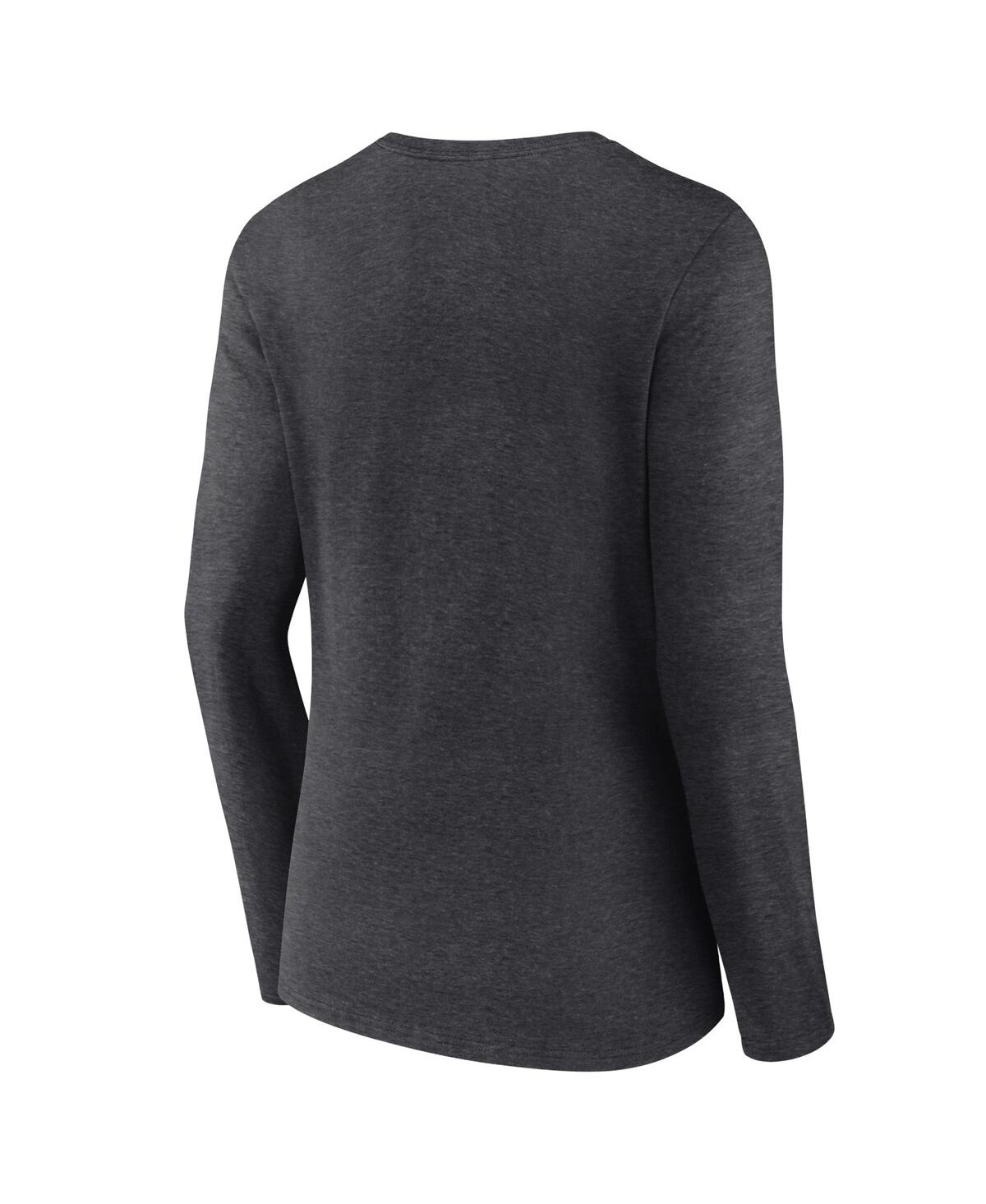 Women's FanaticsTampa Bay Buccaneers 2023 Nfc South Division Champions Conquer Long Sleeve V-Neck T-shirt - Heather Charcoal
