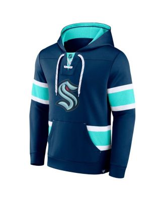 Men's Deep Sea Blue Seattle Kraken Powerplay Warrior Pullover Hoodie