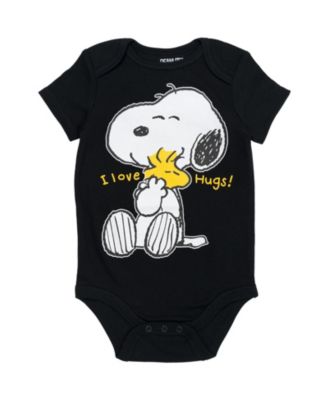 Snoopy Charlie Brown Boys 5 Pack Bodysuits Multi Infant