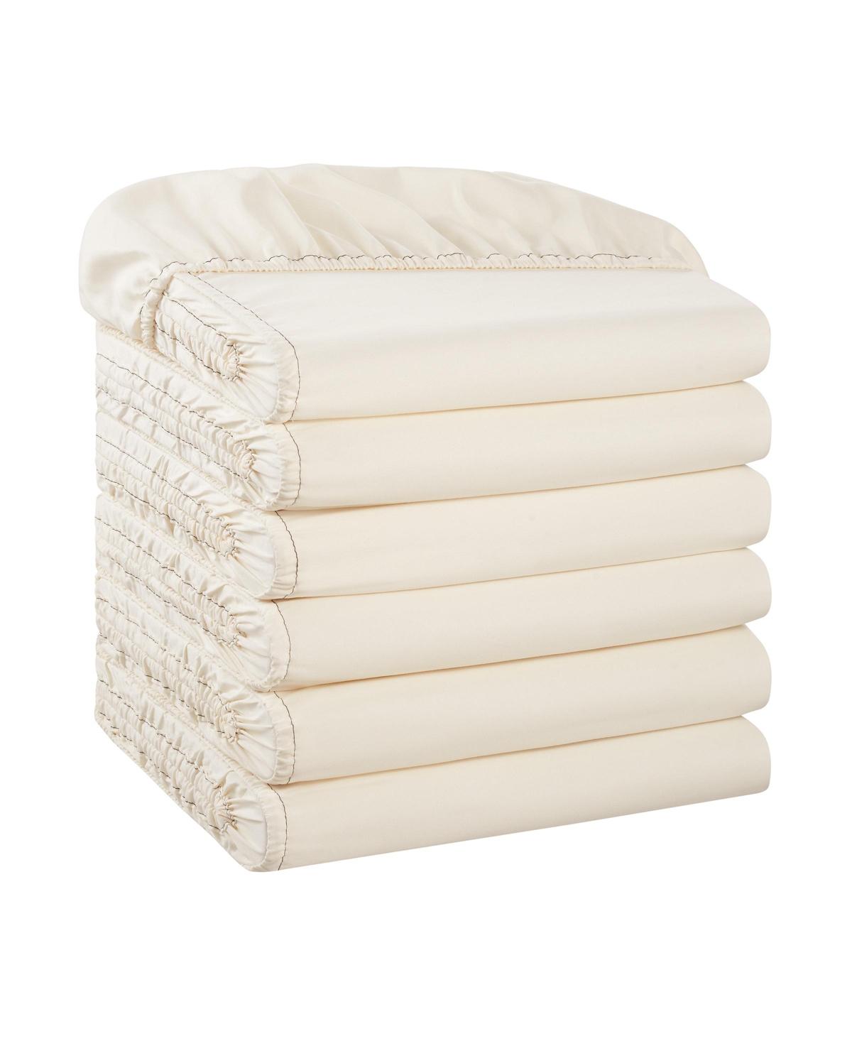 Arkwright Bulk Fitted Microfiber Sheets - (6 Pack) Color-Coded Hem Threads Bedding Essentials Supplies for Hosts of Hotel, Motel, or Rental Properties