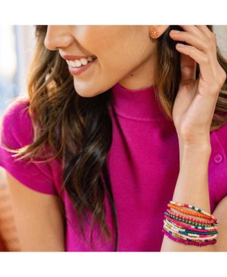 INK + ALLOY Sage 10 Stranded Beaded Stackable Stretch Bracelets