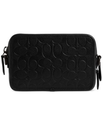 COACH Men's Charter Crossbody in Blackout Signature Leather with