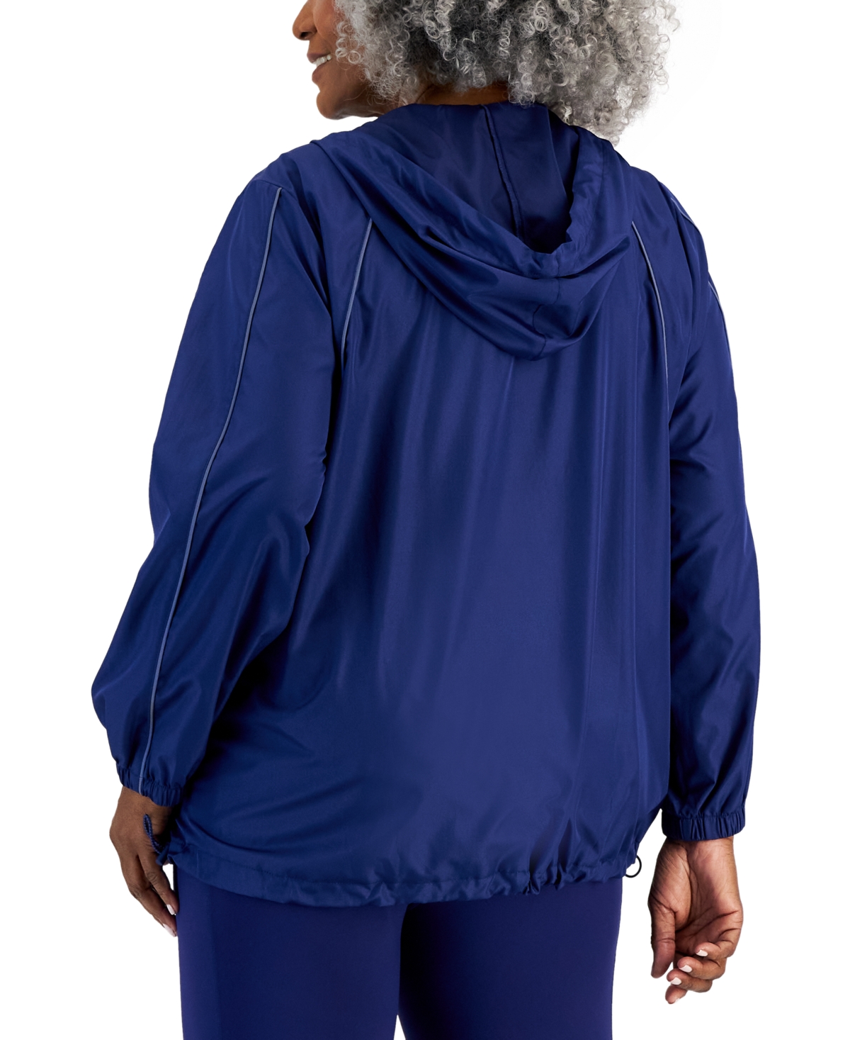 Id Ideology Plus Size Packable Zip-Front Hooded Jacket, Created for Macy's