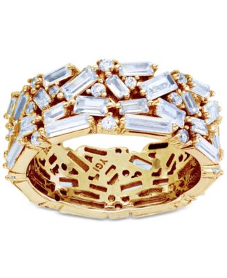 Macy's - Cubic Zirconia Round & Baguette Cluster All-Around Statement Ring