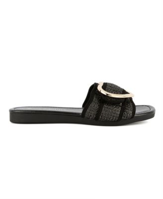 Women's Zapphire Heart Buckle Slide Flat Sandals