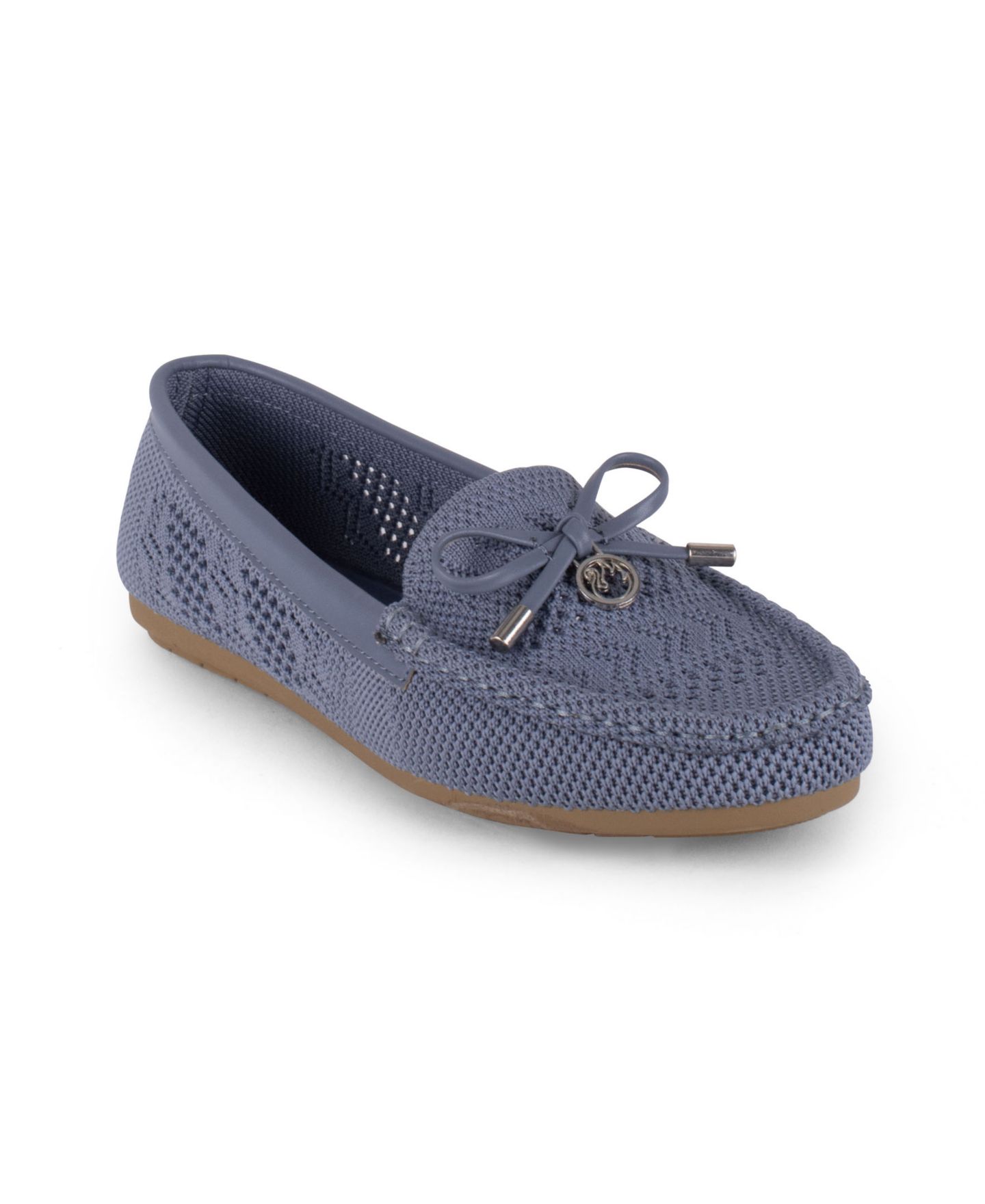 Женские балетки Gloria Vanderbilt Rita Knit Slip On Flats, цвет: Джинсовый — фото 1