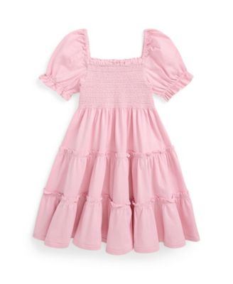 폴로 랄프로렌 Polo Ralph Lauren Toddler and Little Girls Smocked Cotton Jersey Dress