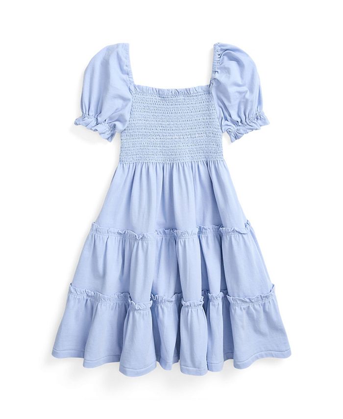 Polo Ralph Lauren Toddler and Little Girls Smocked Cotton Jersey Dress ...