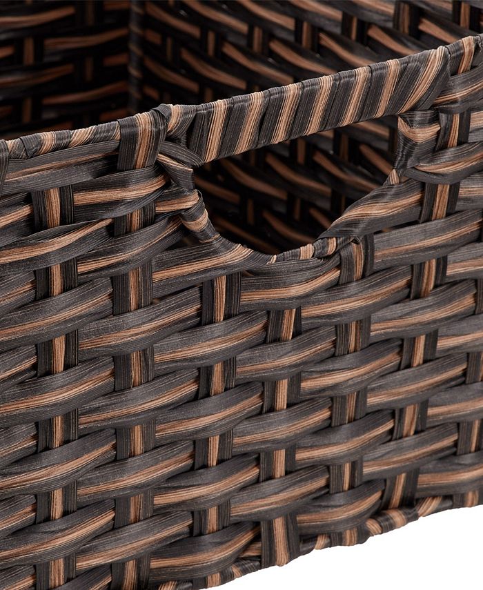 Seville Classics Foldable Handwoven Cube Storage Baskets, Set of 2 Macy's