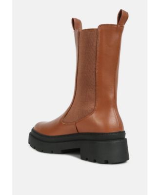 Womens Jolt Elasticated Gussets Lug Sole Boots