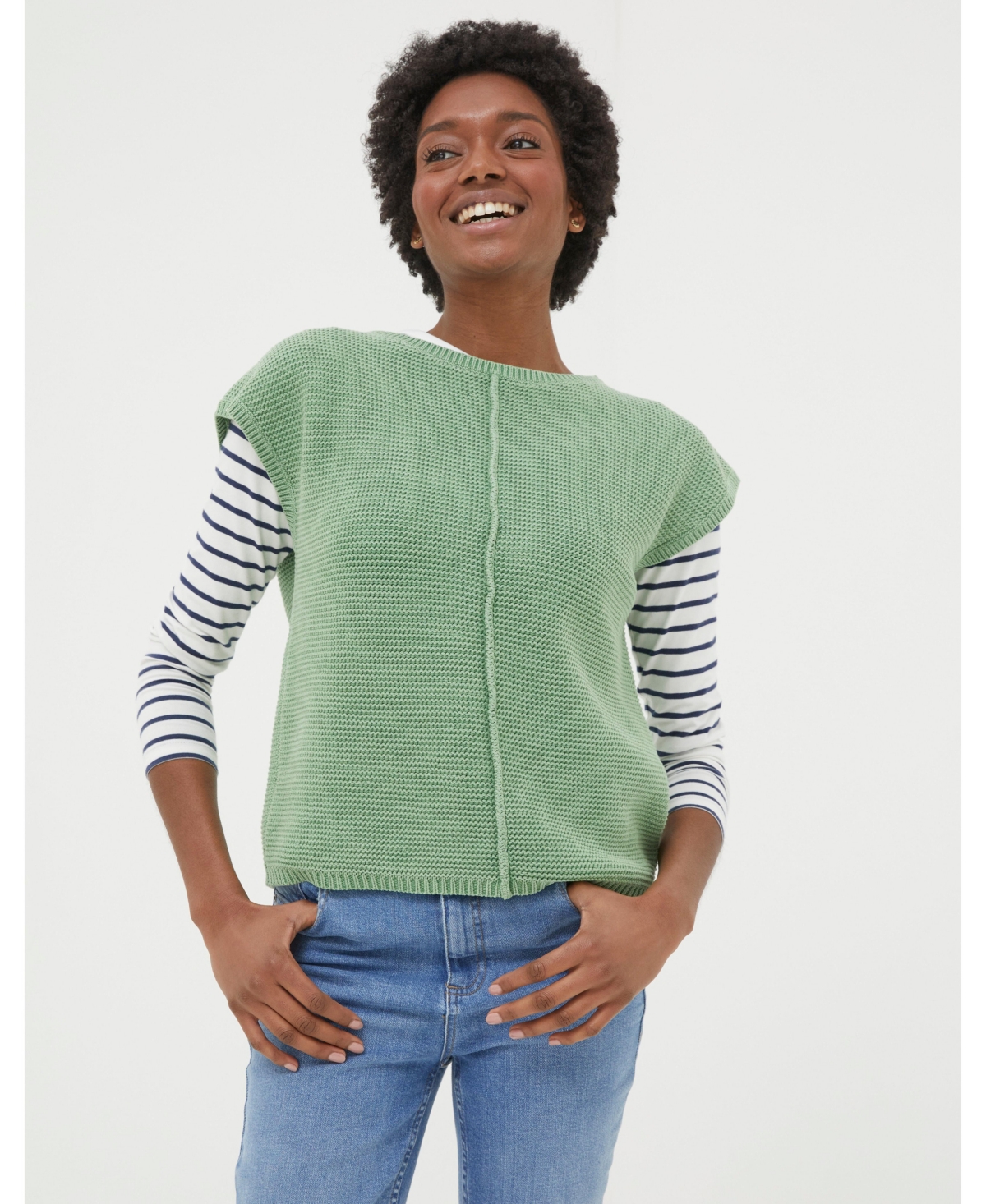 Women's Eden Knitted Crew Sweater - Green