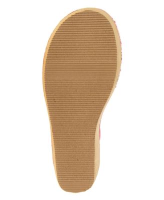 Women's Fine Glass Weave Two-Piece Wedge Sandals