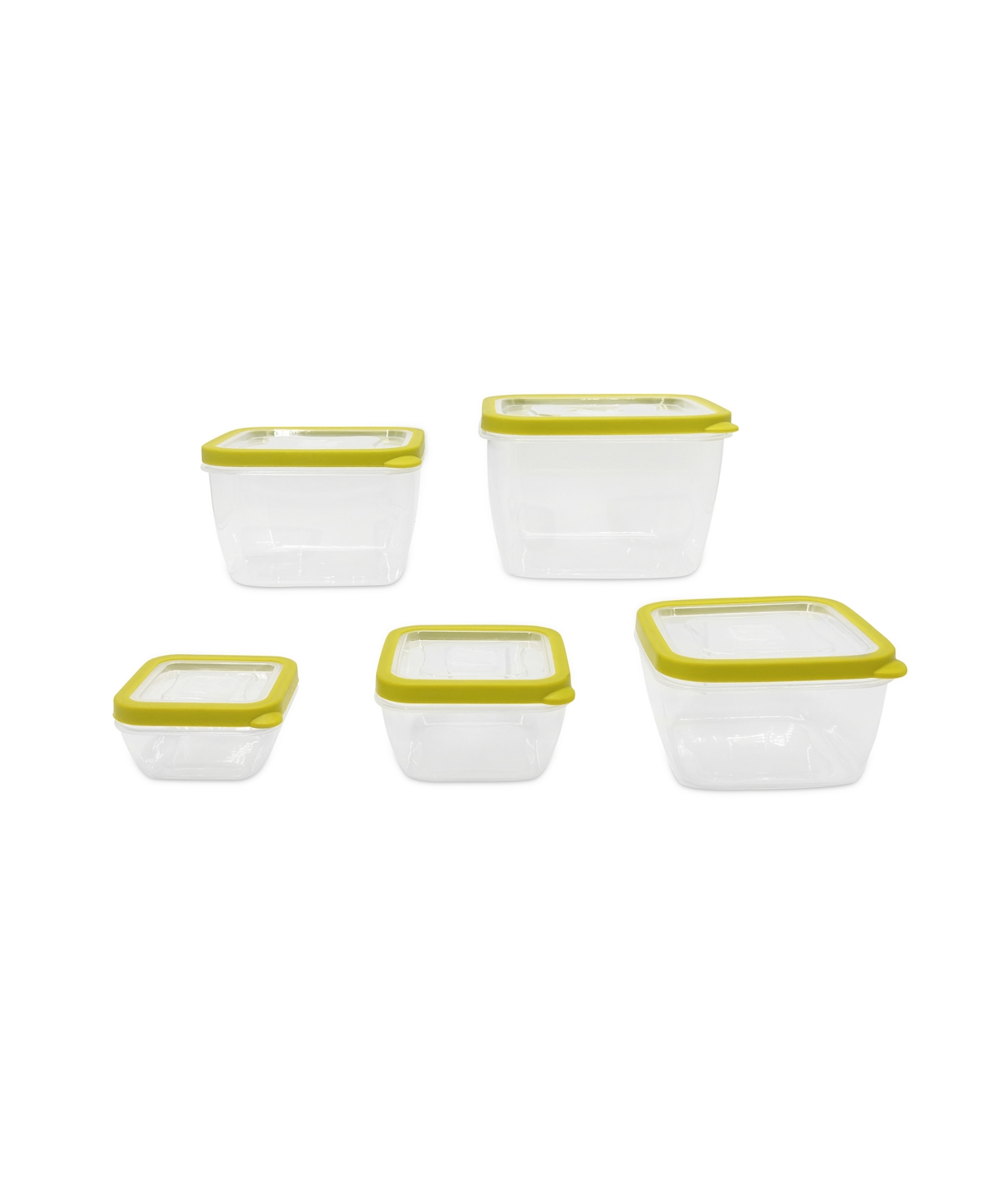 Sedona 10 Piece Square Plastic Storage Container Set