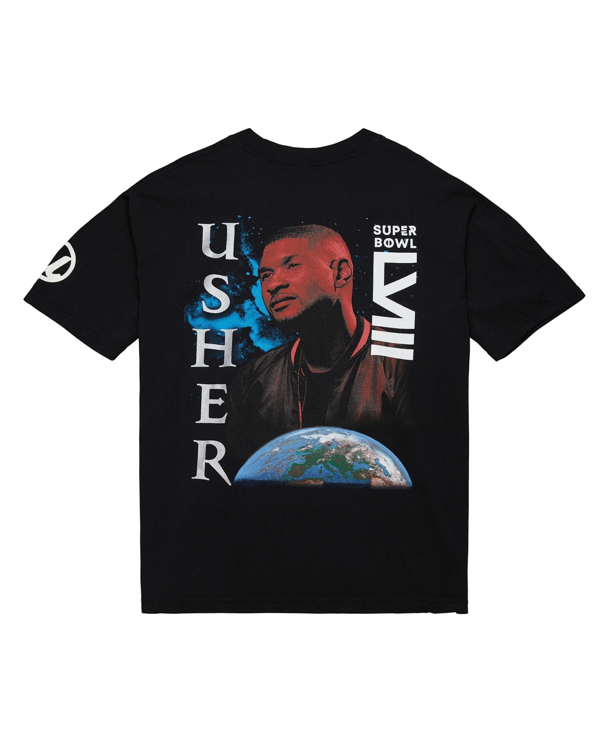 Shop Mitchell & Ness Men's And Women's  Black Usher Super Bowl Lviii Collection Worldwide T-shirt