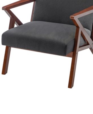 28.5" Polyester Cliff Mid-Century Modern Accent Armchair