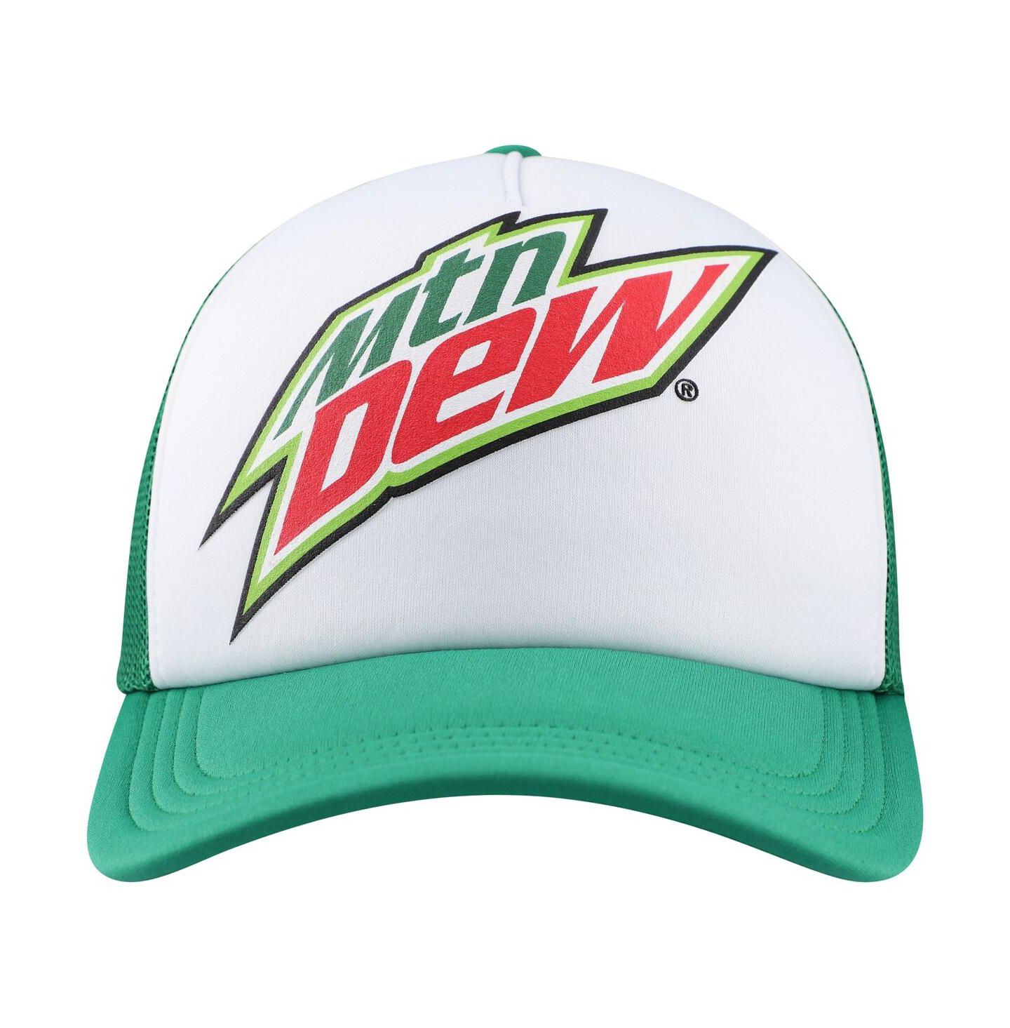 Мужская кепка Lids White, Green Mountain Dew Foam Trucker Adjustable Hat — фото 3