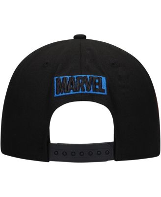 Men's Black Captain America Marvel 60th Anniversary Snapback Hat