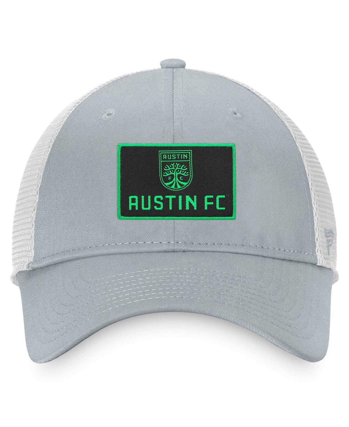 Fanatics Men's  Gray Austin Fc Logo Adjustable Hat In Gray