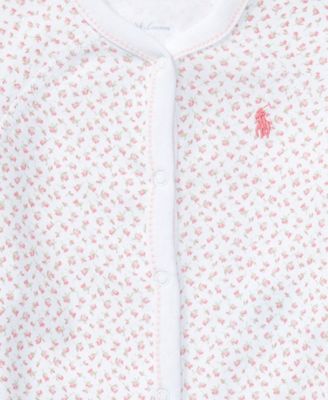 Baby Girls Floral Cotton Coverall