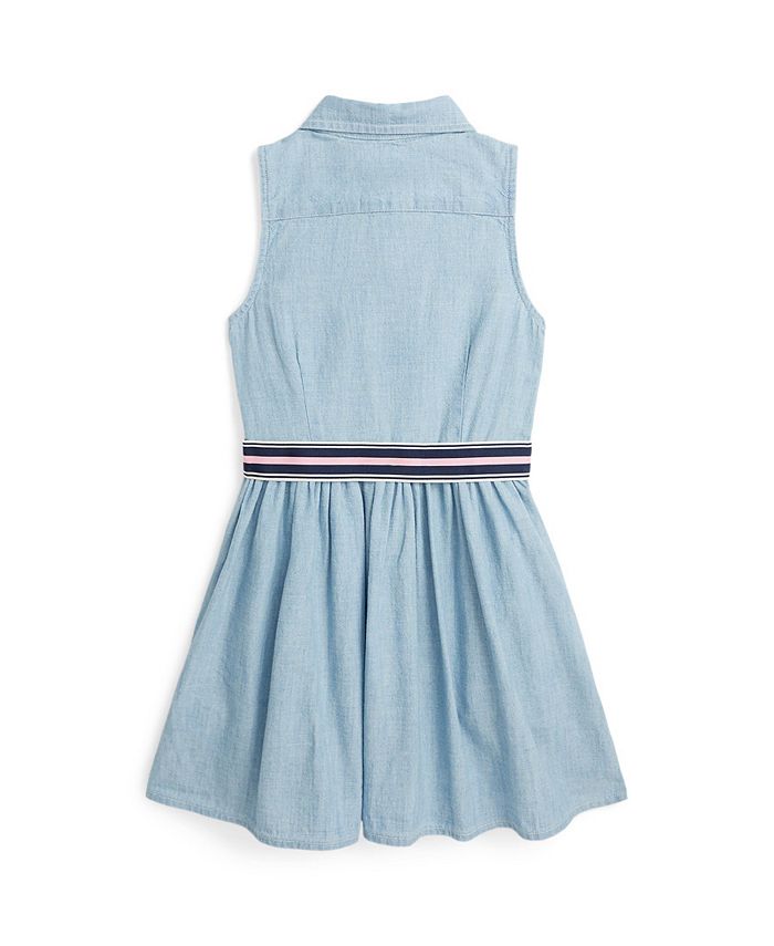 Polo Ralph Lauren Toddler and Little Girls Belted Cotton Chambray ...