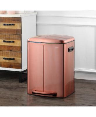 Marco Rectangular Double Bucket Trash Can with Soft-Close Lid