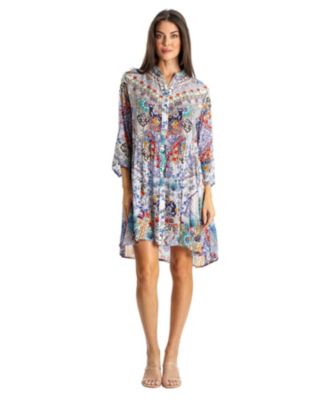 Women's Short three -quarter sleeves collared dress