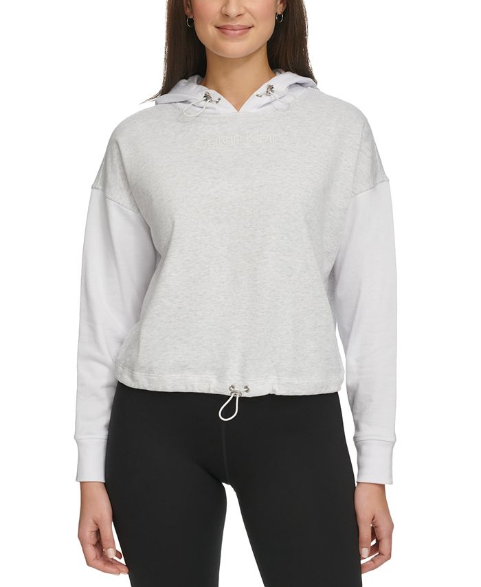 Calvin Klein Women s Colorblocked Bungee Hem Hoodie Macy s