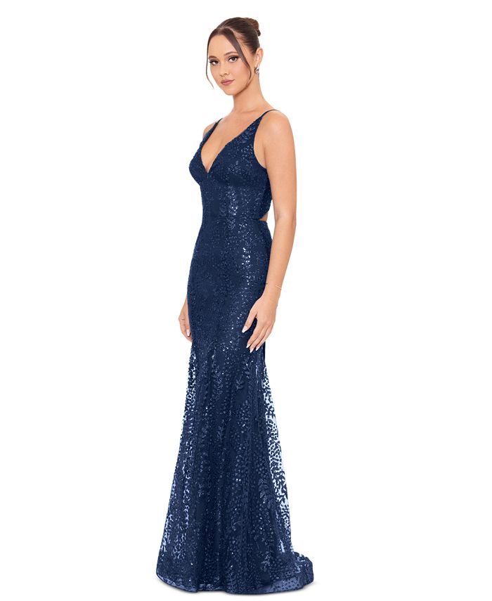 Blondie Nites Juniors Glitter Mesh Dress Charcoal Size 3 main image 0