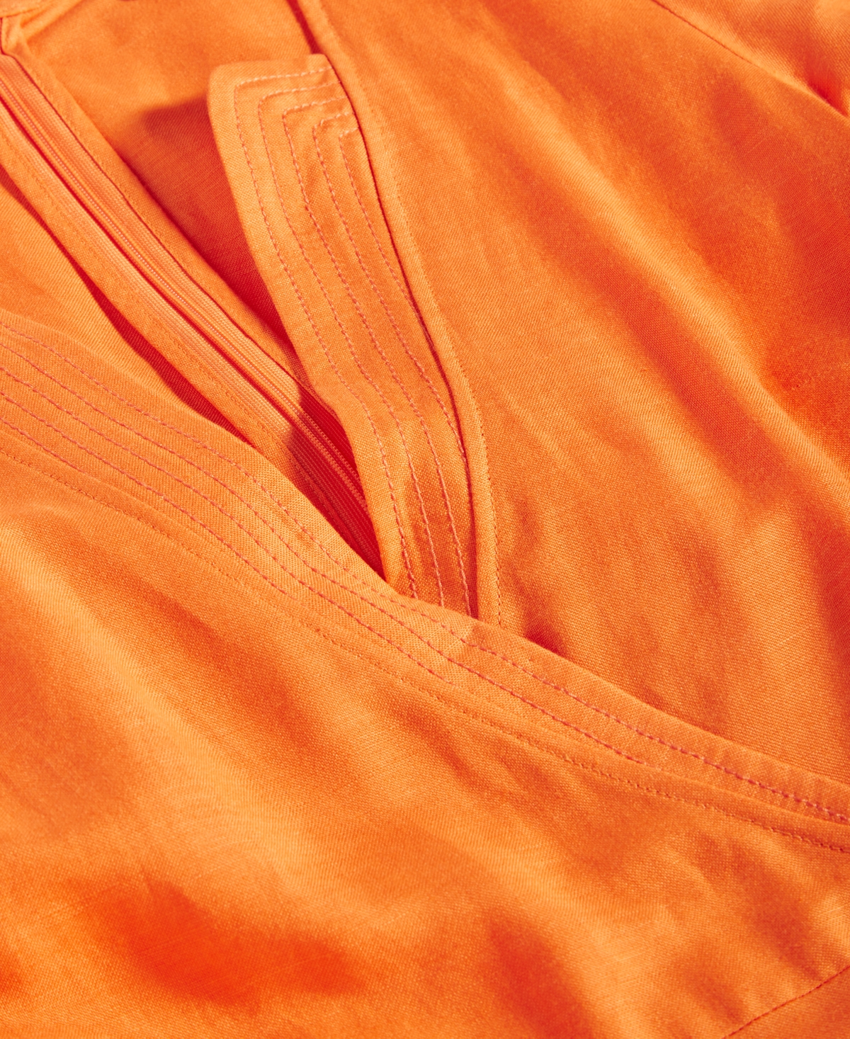 Shop Karl Lagerfeld Women's Tie-waist Short-sleeve Dress In Tangerine