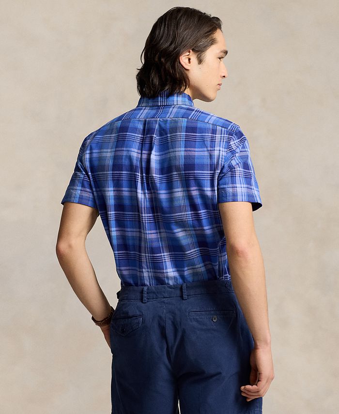 Polo Ralph Lauren Men's ClassicFit Plaid Oxford Shirt Macy's