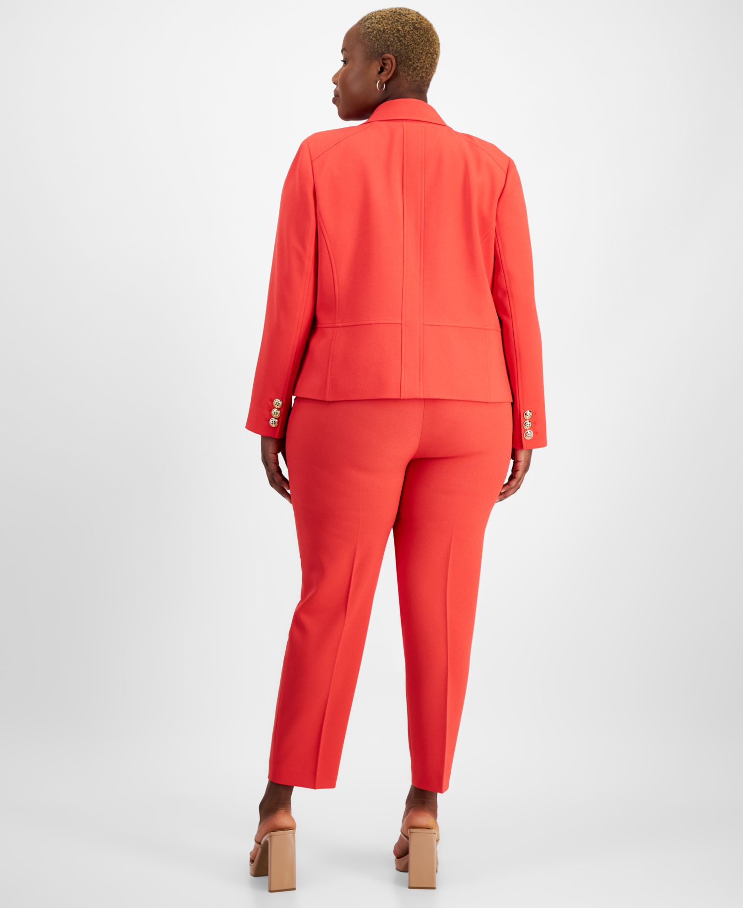 ASL Plus Size Classic Mid Rise Ankle Pants