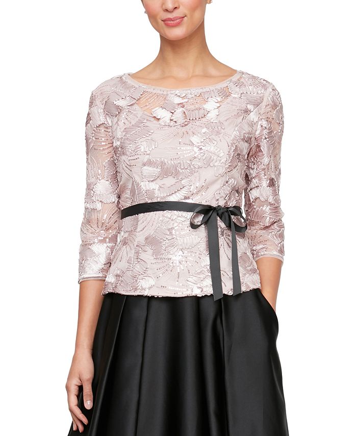 Alex evenings best sale tops macy's