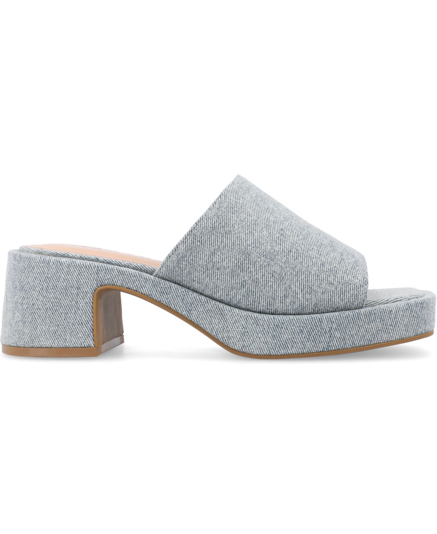 Женские сандалии Journee Collection Bessa Slip On Platform, цвет: Светлый джинсовый — фото 2
