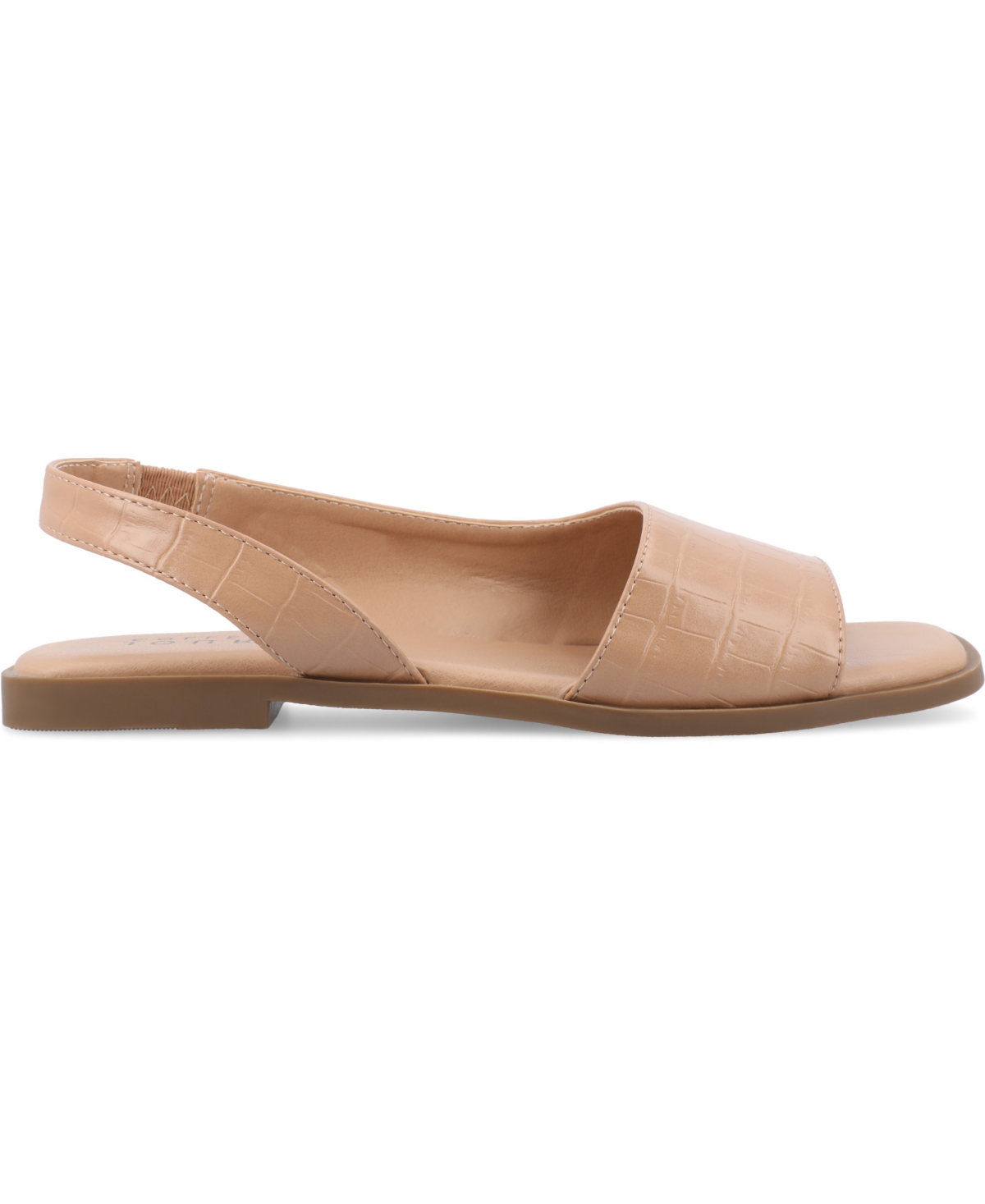 Journee Collection Women's Brinsley Slingback D'orsay Flat Sandals In Tan