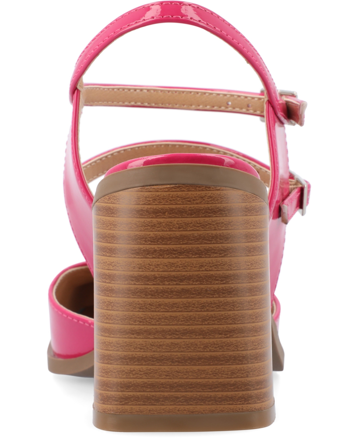 Journee Collection Caisey Double Strap Mary Jane Pump In Pink Patent