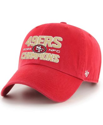 Men's '47 Brand Scarlet San Francisco 49ers 2023 NFC Champions Clean Up ...