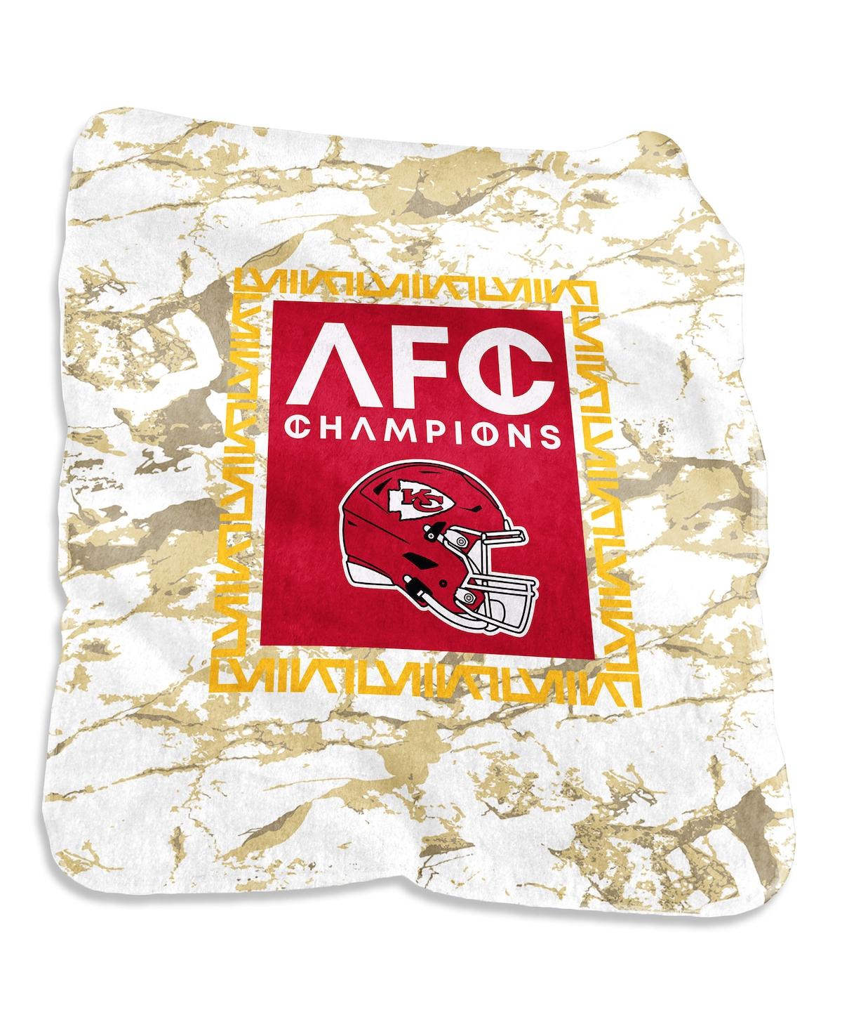 Logo Brands Kansas City Chiefs 2023 Afc Champions 50" X 60" Silk Touch Throw Blanket In Multi