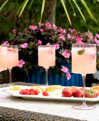 Scalloped Rim Fluted Wine Glasses, Set of 4