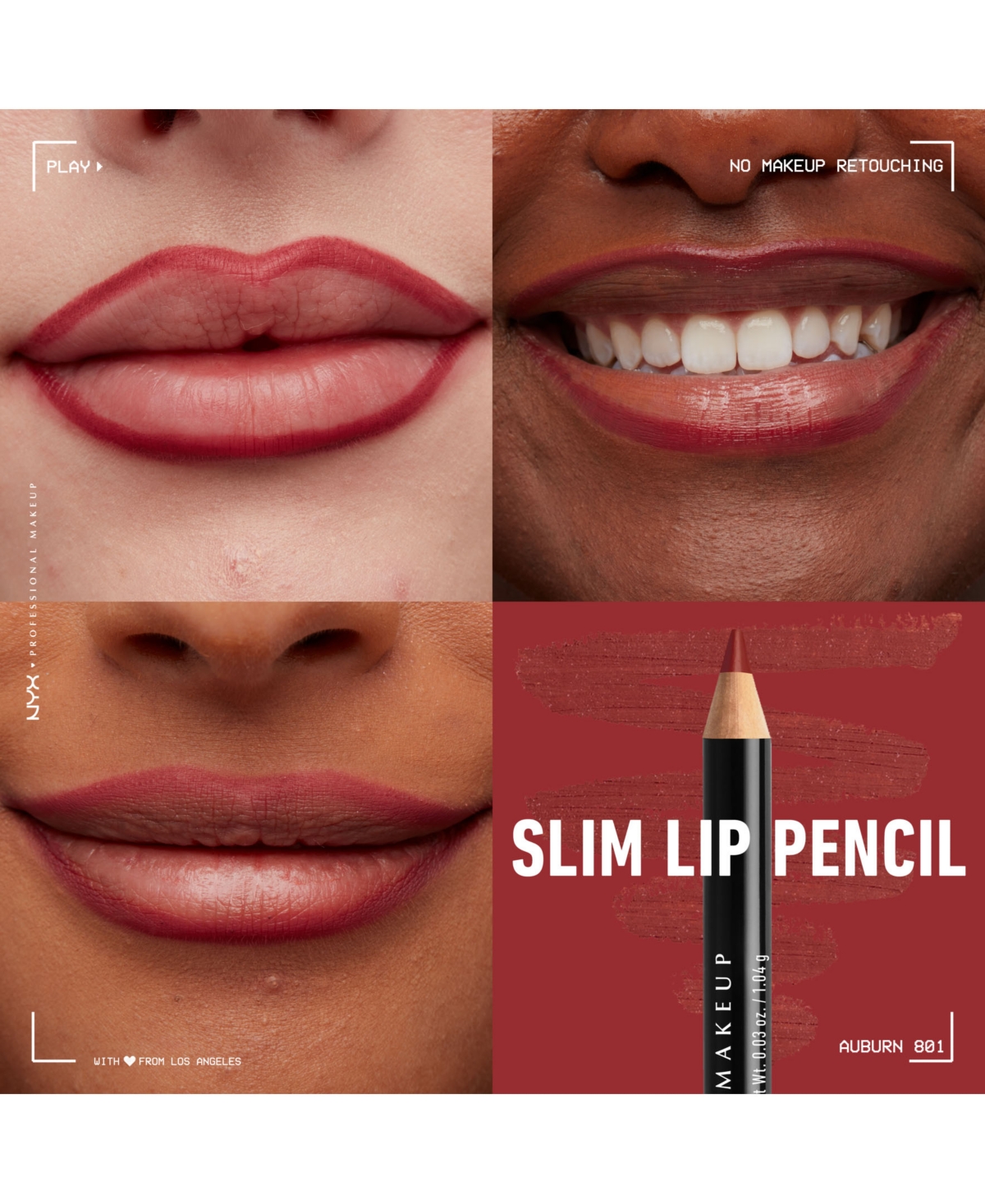 Nyx Professional Makeup Slim Lip Pencil Creamy Long-Lasting Liner