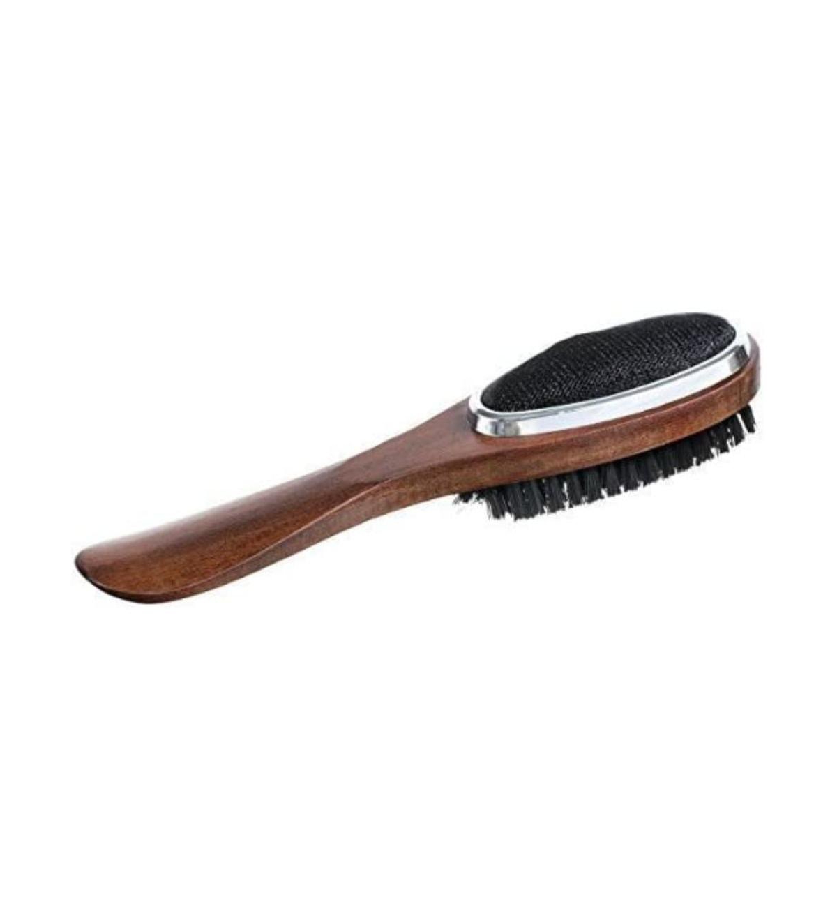 3 in 1 Clothes Brushes Garment Care Clothes Brush and lint Remover - Lint Brush and Shoe Horn - Brown